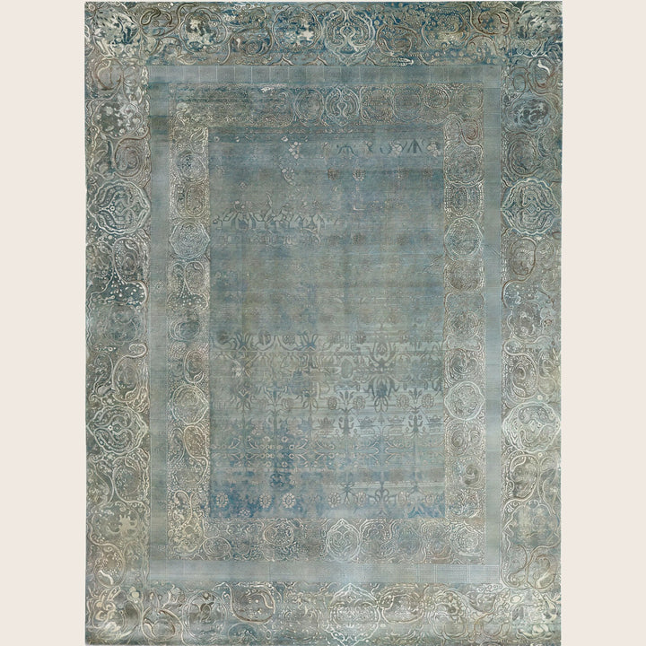 Image for Blue Alchemy Traditional Wool Silk Blend Rug - 8'9" x 12'0"