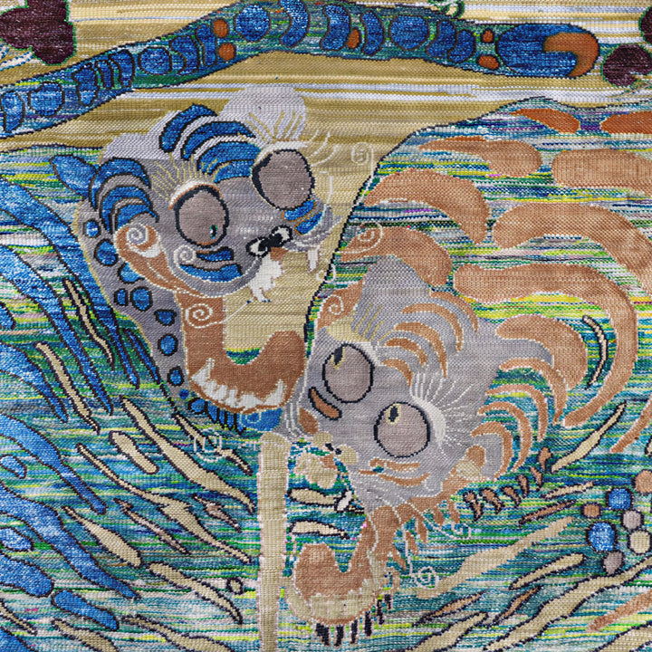 Image for Multicolored Alchemy Transitional Wool Silk Linen Blend Rug - 4'1" x 6'3"