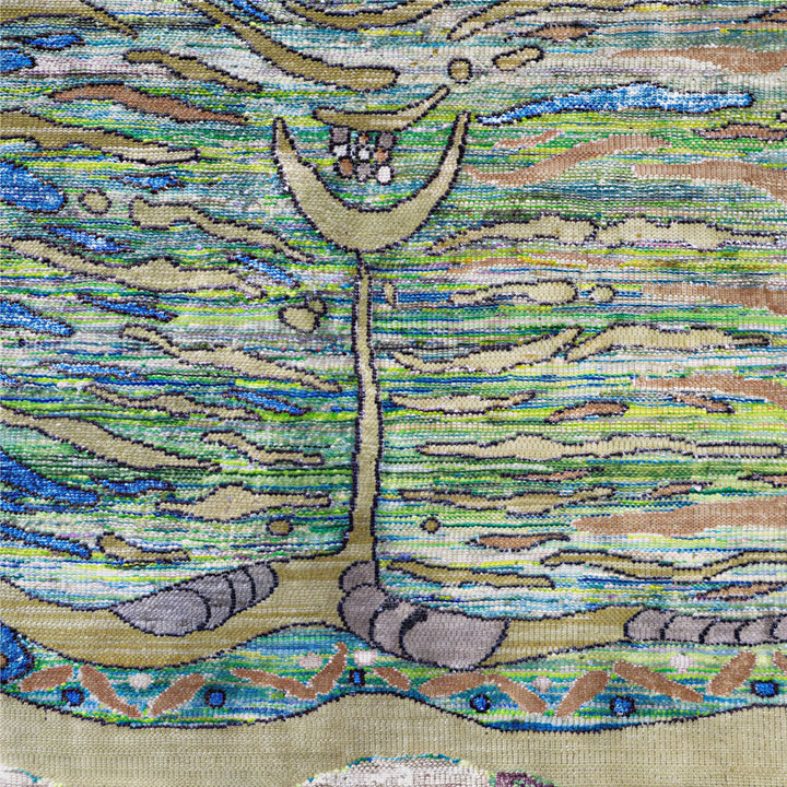 Image for Multicolored Alchemy Transitional Wool Silk Linen Blend Rug - 4'1" x 6'3"