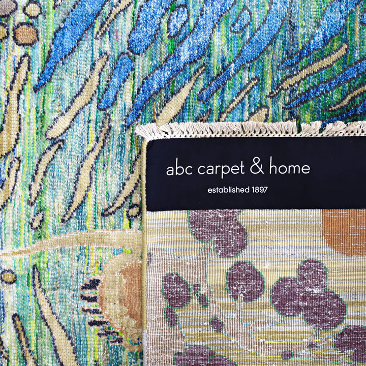 Image for Multicolored Alchemy Transitional Wool Silk Linen Blend Rug - 4'1" x 6'3"