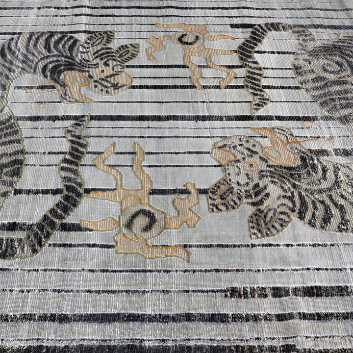 Image for Grey Alchemy Transitional Wool Linen Blend Rug - 6'3" x 9'1"