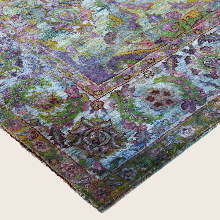 Image for Blue Alchemy Traditional Wool Linen Blend Rug - 8'1" x 9'11"
