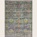 Image for Blue Multi Alchemy Traditional Wool Silk Blend Rug - 9'0" x 12'1"