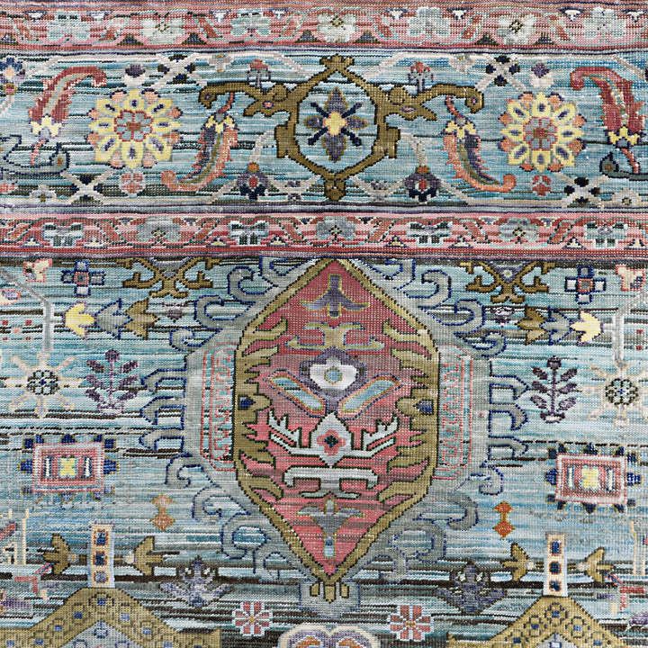 Image for Blue Multi Alchemy Traditional Wool Silk Blend Rug - 9'0" x 12'1"
