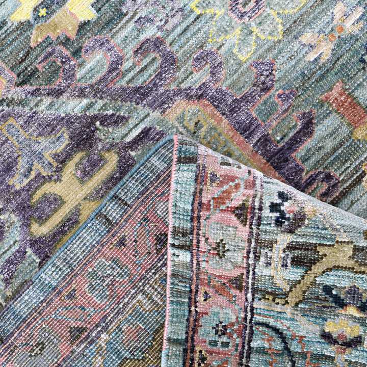 Image for Blue Multi Alchemy Traditional Wool Silk Blend Rug - 9'0" x 12'1"