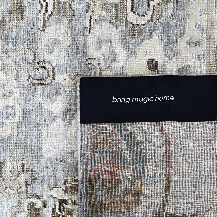 Image for Brown Alchemy Traditional Silk Wool Rug - 9'11" x 14'3"