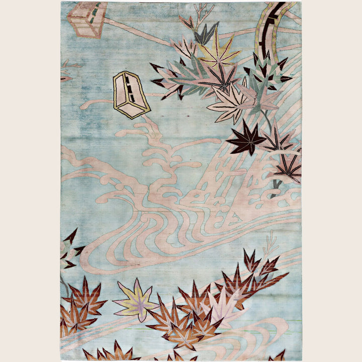 Image for Blue Alchemy Contemporary Silk Wool Blend Rug - 5'10" x 9'