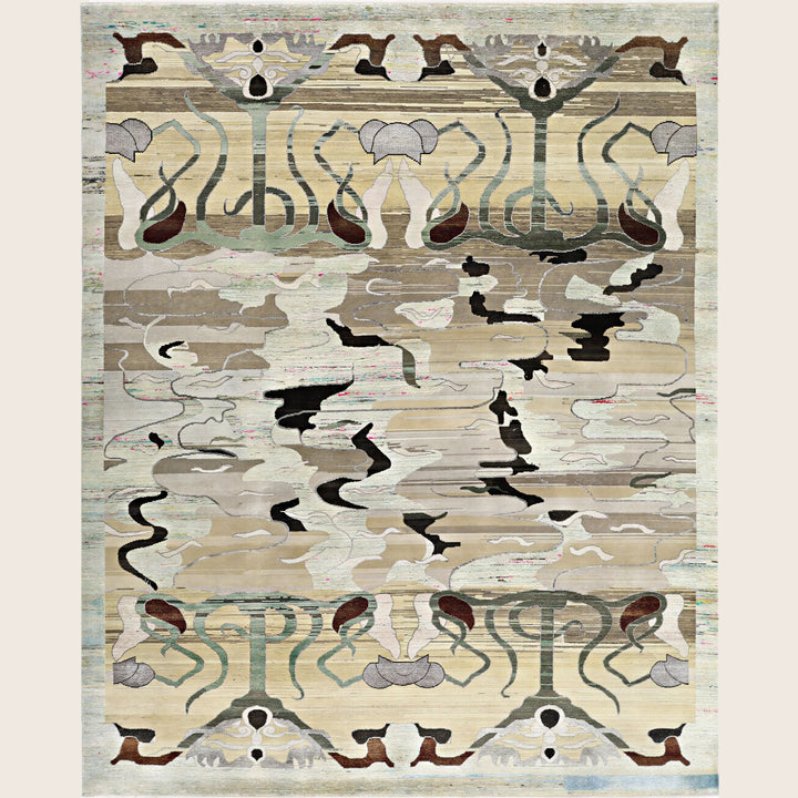 Image for Light Blue Alchemy Transitional Wool Silk Blend Rug - 8'2" x 10'2"