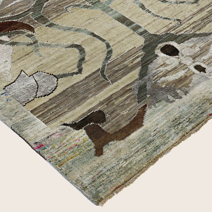 Image for Light Blue Alchemy Transitional Wool Silk Blend Rug - 8'2" x 10'2"