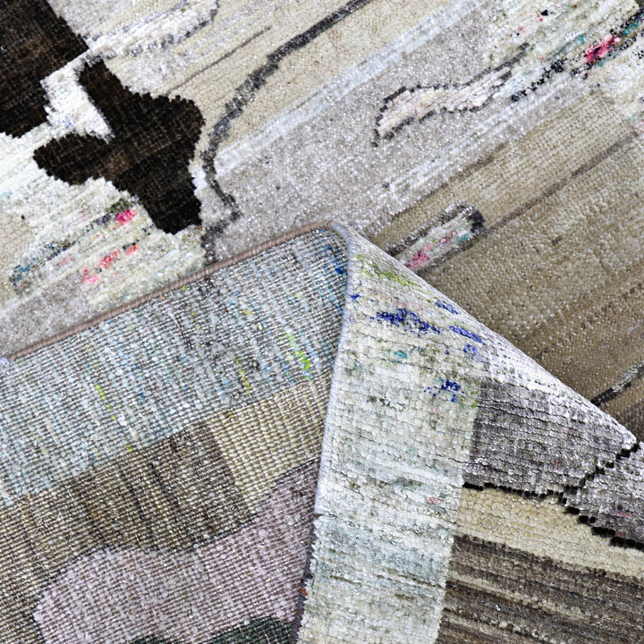 Image for Light Blue Alchemy Transitional Wool Silk Blend Rug - 8'2" x 10'2"