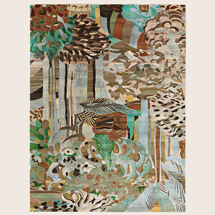 Image for Multicolored Alchemy Transitional Wool Silk Blend Rug - 8'11" x 11'10"