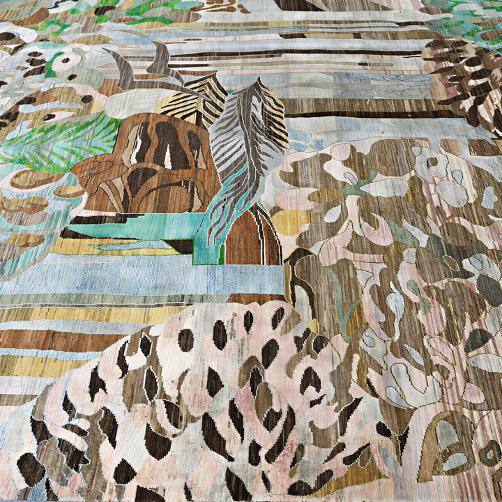 Image for Multicolored Alchemy Transitional Wool Silk Blend Rug - 8'11" x 11'10"