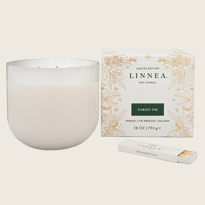 Image for Grande 3-Wick Alabaster Candle, Forest Fir