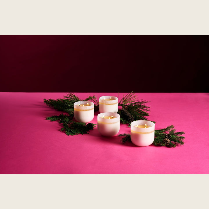 Image for Grande 3-Wick Alabaster Candle, Forest Fir