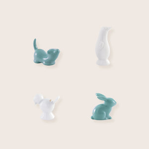 Image for Set of 4 animal Miniatures - Penguin - Rabbit - Chick - Dog