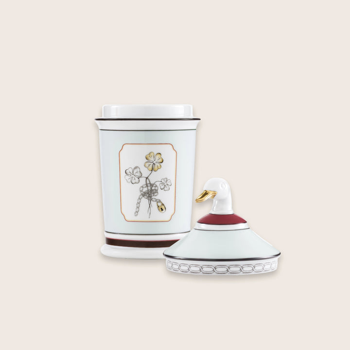 Image for Jar with goose Lid cm 21 in. 8,2