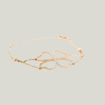 14K Rose Gold Diamond Clover Bracelet