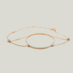 14K Rose Gold Diamond Circle Bracelet