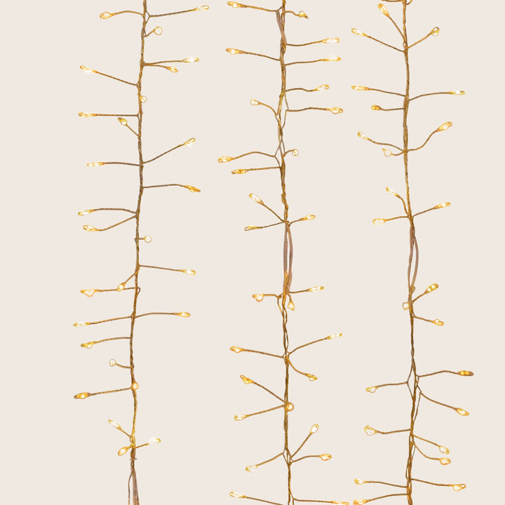 Image for 7.87'  Fairy Twinkle Lights on Gold Wire Garland