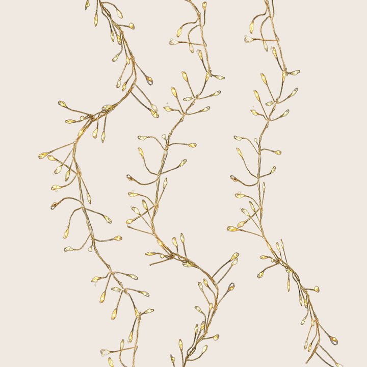 Image for 7.87'  Fairy Twinkle Lights on Gold Wire Garland