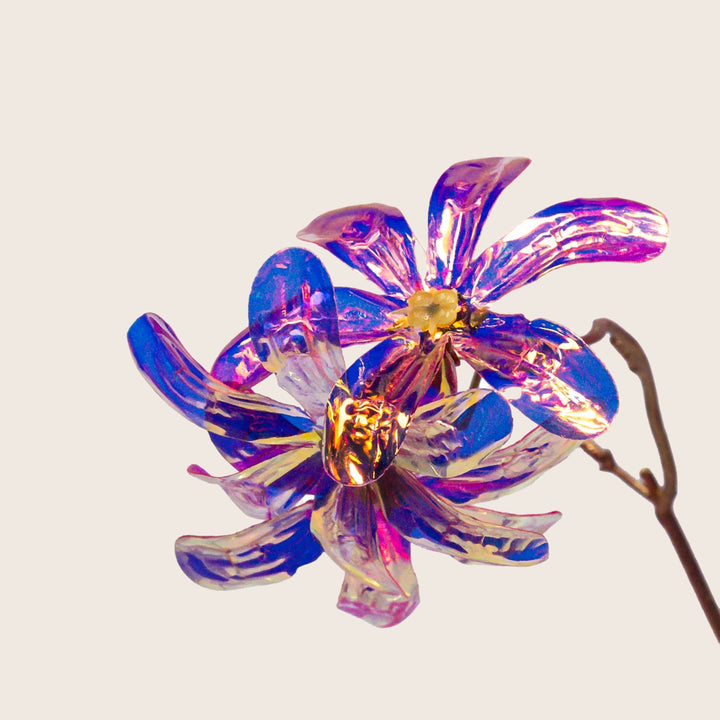 Image for Pink and Purple Iridescent Flower Branch Spray