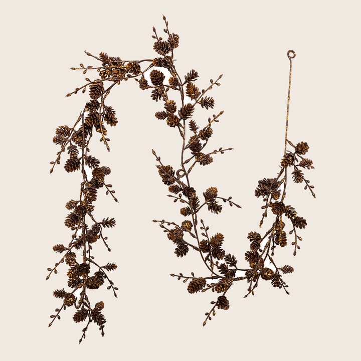 Image for 4' Glitter Pinecone Garland