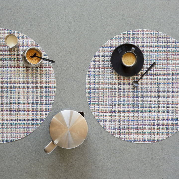Image for Basketweave Round Placemat, Bon Bon