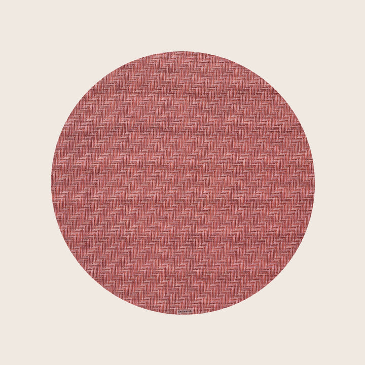 Foxtail Round Placemat, Raspberry