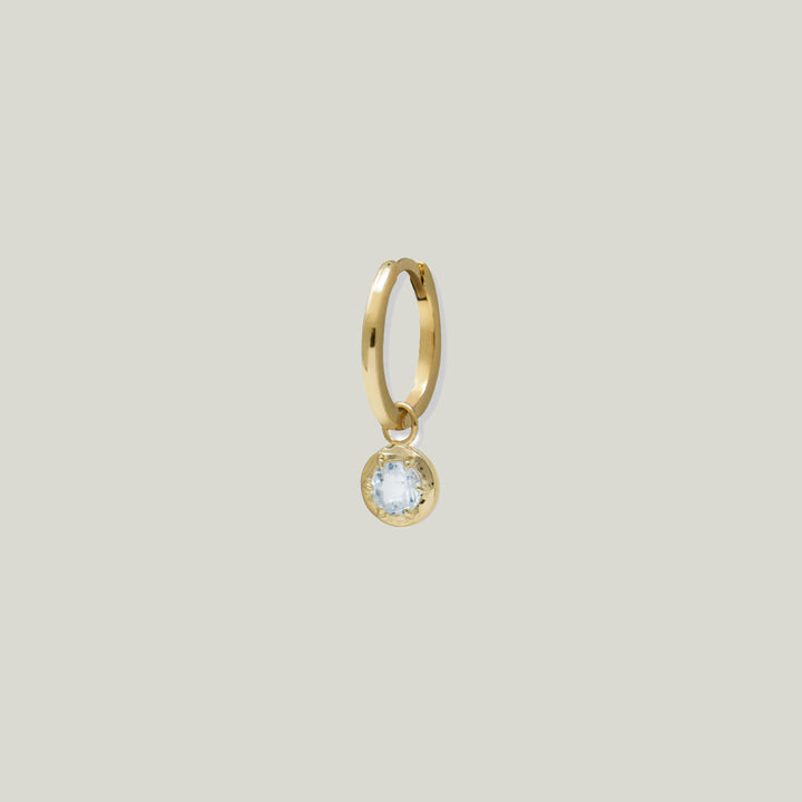 14K Yellow Gold Mélia Kate Hoop with Charm