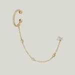 14K Yellow Gold Cléo Jumelle Stud and Classique Pavé Ear Cuff