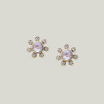 14K Yellow Gold Dew Drop Étoile Studs with Moonstone and Diamonds
