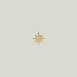14K Yellow Gold Aztec Diamond Stud