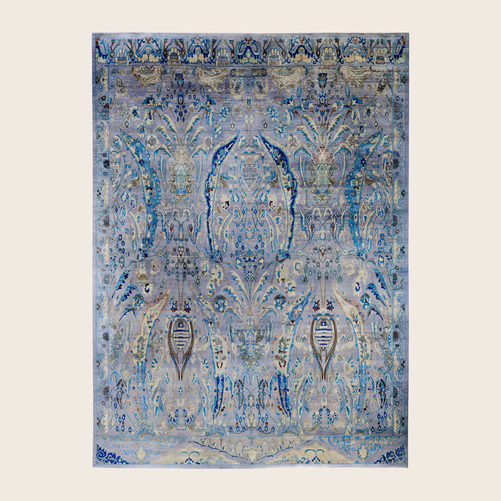 Image for Grey Soluna Traditional Wool Rug - 10' x 13'1