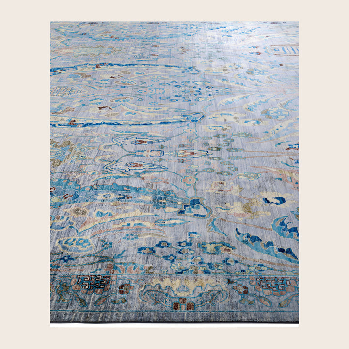 Image for Grey Soluna Traditional Wool Rug - 10' x 13'1
