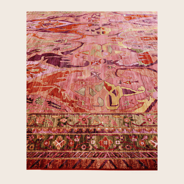 Image for Pink Soluna Traditional Wool Rug - 9'11" x 13'11"