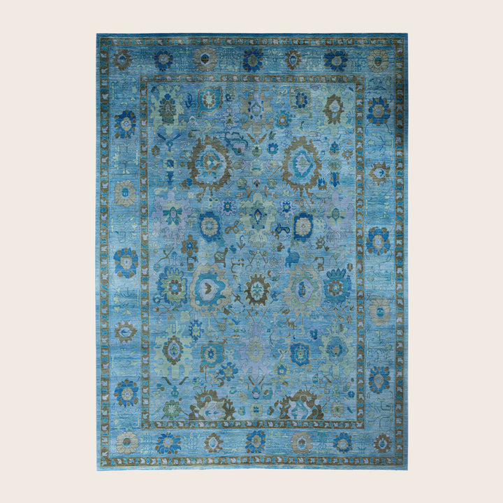 Image for Blue Soluna Traditional Wool Rug - 10' x 13'1