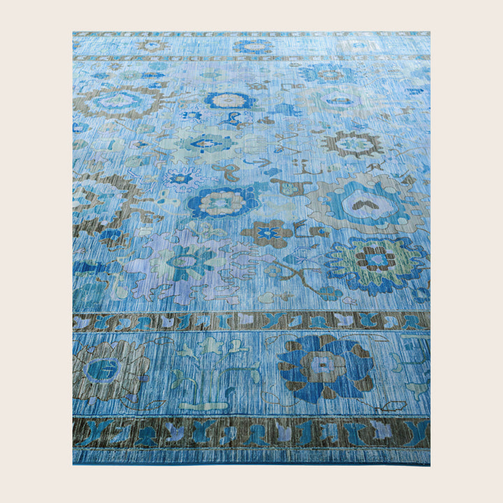 Image for Blue Soluna Traditional Wool Rug - 10' x 13'1