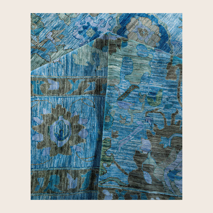 Image for Blue Soluna Traditional Wool Rug - 10' x 13'1