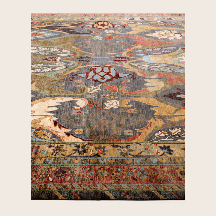 Image for Grey Soluna Traditional Wool Rug - 9' x 12'1"