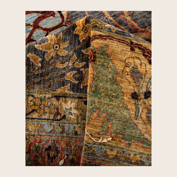 Image for Grey Soluna Traditional Wool Rug - 9' x 12'1"