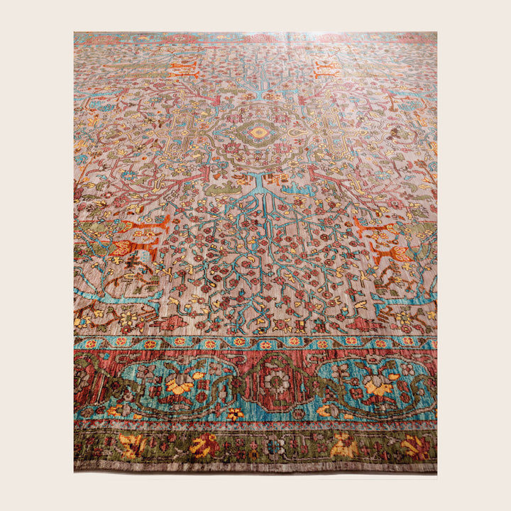 Image for Brown Soluna Traditional Wool Rug - 9'3" x 11'1