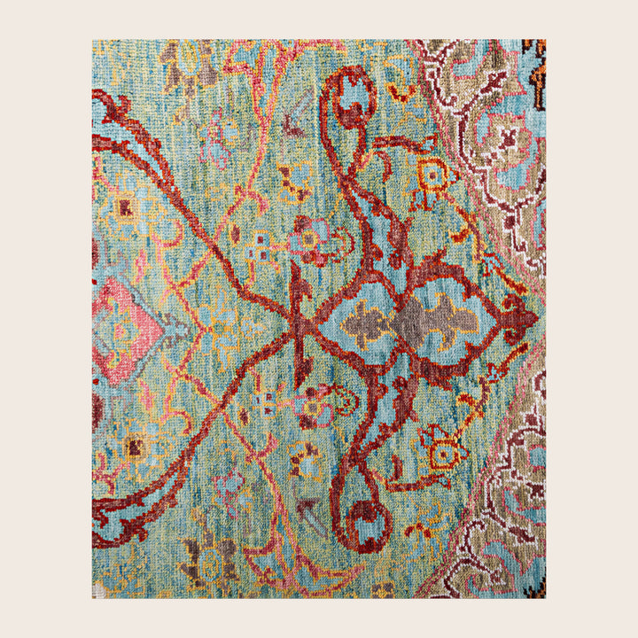 Image for Green Soluna Traditional Wool Rug - 8'1 x 11'8"