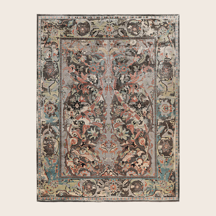 Image for Brown Soluna Traditional Wool Rug - 8'11" x 11'1