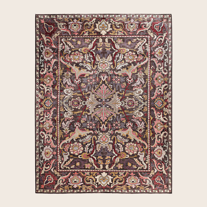 Image for Brown Soluna Traditional Wool Rug - 9'1" x 12'