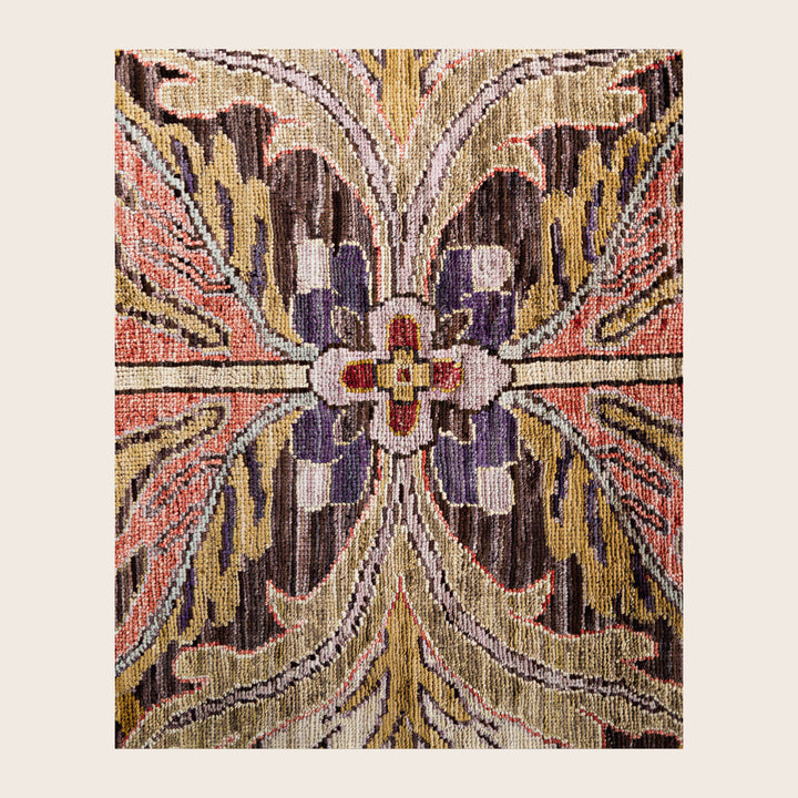 Image for Brown Soluna Traditional Wool Rug - 9'1" x 12'