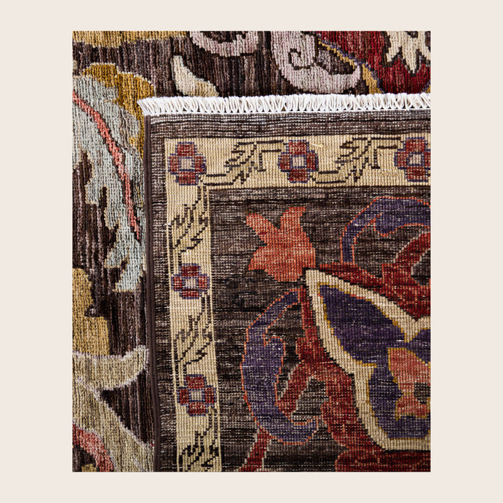 Image for Brown Soluna Traditional Wool Rug - 9'1" x 12'