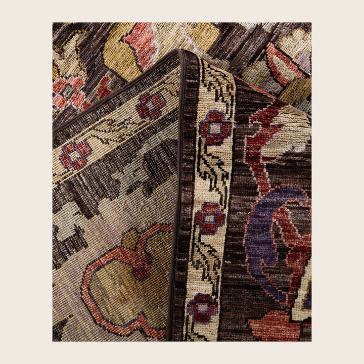 Image for Brown Soluna Traditional Wool Rug - 9'1" x 12'