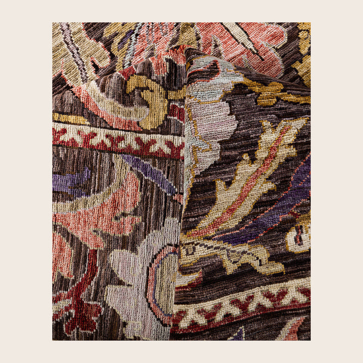 Image for Brown Soluna Traditional Wool Rug - 9'1" x 12'