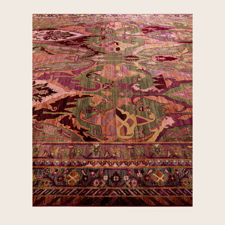 Image for Green Soluna Traditional Wool Rug - 9'1" x 11'9"