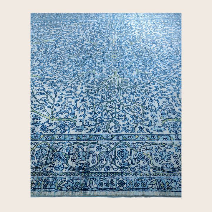 Image for Blue Soluna Traditional Wool Rug - 9'4" x 11'1